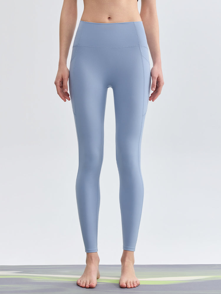 N66LYCRA®素材 美尻 マルチポケット付き 9分丈 レギンス