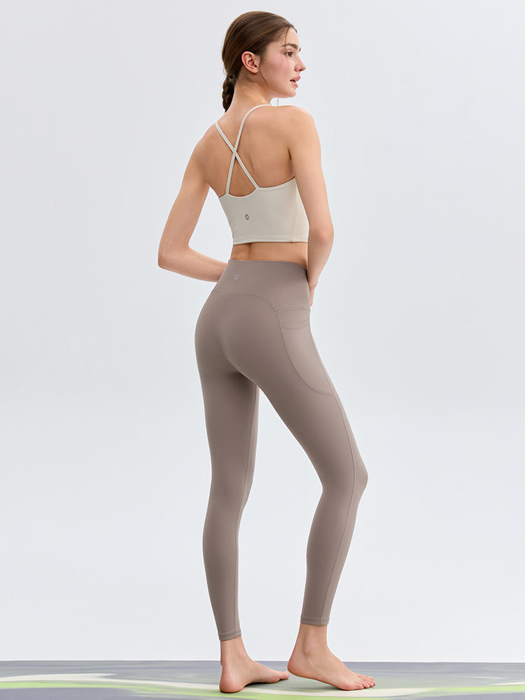 N66LYCRA®素材 美尻 マルチポケット付き 9分丈 レギンス