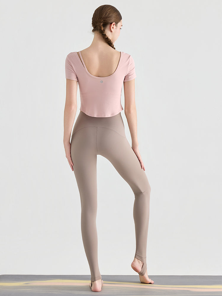 N66LYCRA®素材 Yゾーンフリー ローライズ 美脚 美尻トレンカレギンス